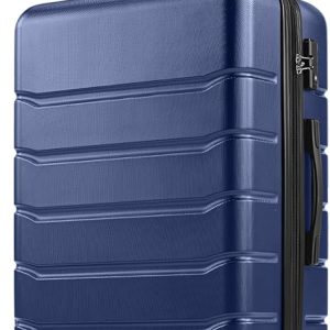 Sweetcrispy 28 Inch Carry On Luggage, ABS Hard Shell Lightweight Rolling Suitcase with Smooth Spinner Wheels and Built-in TSA Lock, Travel Suitcase for Business and Holiday Trips, Navy Blue