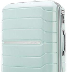 Samsonite Freeform Hardside Expandable with Double Spinner Wheels, Mint Green, Checked-Medium 24-Inch