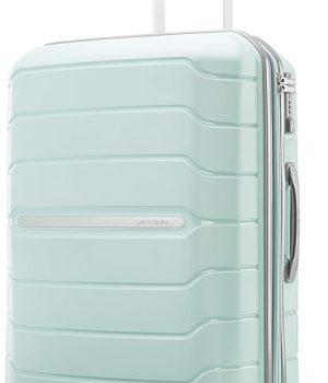 Samsonite Freeform Hardside Expandable with Double Spinner Wheels, Mint Green, Checked-Medium 24-Inch